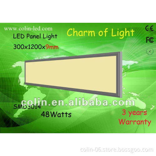 2012 Hot sellers 1200x300 led ceiling panel light with CE&RoSH,3 years warranty